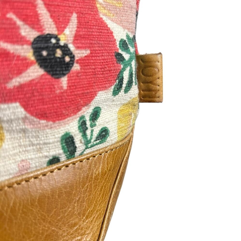 Handmade Recycled Leather Large Floral Tote Bag by Joyn - Picture 3 of 7
